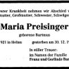 Bartmus Maria 1921-1988 Todesanzeige